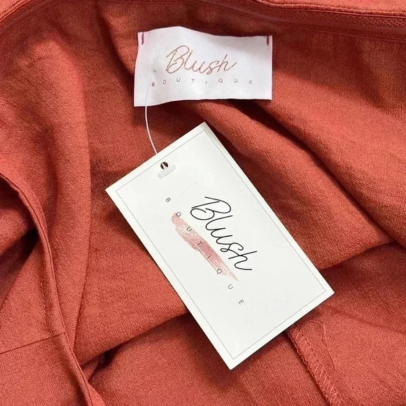 Blush Ruffled Top Sleeveless Midi Dress Size S - Picture 5 of 8